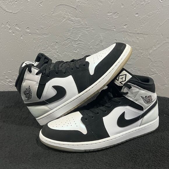 ?? NIKE AIR JORDAN 1 Mid SE \'Diamond\' Shoes - DH6933-100 Men Sz 11.5 - PERFECT main image 4